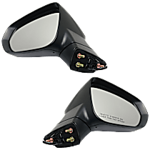 Driver and Passenger Side, Mirrors, Power, Heated, Manual Folding, Paintable, In-housing Signal Light, without Memory, without Puddle Light, without Auto-Dimming, without Blind Spot Feature