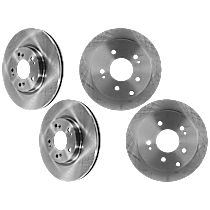 Front and Rear Brake Disc, Plain Surface, 5 Lugs