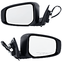 Driver and Passenger Side Mirror, Power Adjust, Heated, Paintable, Manual Folding, In-housing Signal Light, No Blind Spot Feature, No Memory, No Puddle Light, No Auto-Dimming