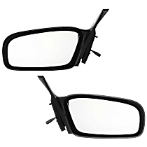 Driver and Passenger Side Mirror, Hatchback, Manual Adjust, Non-Heated, Paintable, Non-Folding, No Signal Light, No Blind Spot Feature, No Memory, No Puddle Light, No Auto-Dimming