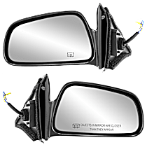 Driver and Passenger Side Mirror, Power Adjust, Heated, Paintable, Non-Folding, No Signal Light, No Blind Spot Feature, No Memory, No Puddle Light, No Auto-Dimming
