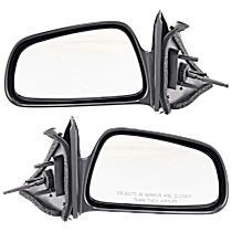 Driver and Passenger Side Mirror, Manual Adjust, Non-Heated, Paintable, Non-Folding, No Signal Light, No Blind Spot Feature, No Memory, No Puddle Light, No Auto-Dimming