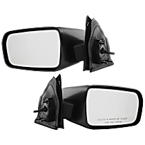 Driver and Passenger Side Mirror, Original Equipment for DE Model, Fits SE Model, Power Adjust, Non-Heated, Textured Black, Non-Folding, No Signal Light, No Blind Spot Feature, No Memory, No Puddle Light, No Auto-Dimming