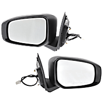 Driver and Passenger Side Mirrors, Power, Manual Folding, Non-Heated, Paintable, In-housing Signal Light, No Memory, No Puddle Light, No Auto-Dimming, No Blind Spot Feature