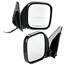Driver and Passenger Side Mirror, Power Adjust, Heated, Paintable, Manual Folding, No Signal Light, No Blind Spot Feature, No Memory, No Puddle Light, No Auto-Dimming
