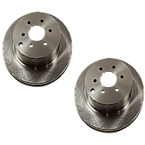 Rear Brake Discs, Plain Surface, Vented
