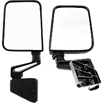 Driver and Passenger Side Mirrors, Manual Adjust, Manual Folding, Non-Heated, Paintable, Without Signal Light, Without memory, Without Puddle Light, Without Auto-Dimming, Full-Door Type
