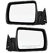 Driver and Passenger Side Mirror, Manual Adjust, Non-Heated, Paintable, Manual Folding, No Signal Light, No Blind Spot Feature, No Memory, No Puddle Light, No Auto-Dimming