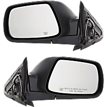 Driver and Passenger Side Mirror, Power, Manual Folding, Heated, Textured Black, Without Signal Light, Without memory, Without Puddle Light, Without Auto-Dimming, Without Blind Spot Feature