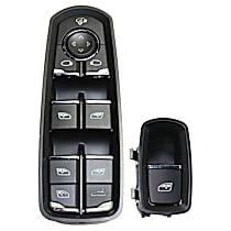 Front, Driver and Passenger Side Window Switches, Black