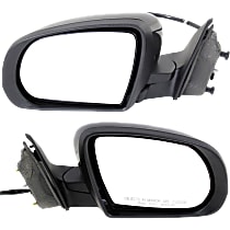 Driver and Passenger Side Mirror, Power Adjust, Non-Heated, Manual Folding, Paintable, No Signal Light, No Memory, No Puddle Light, No Auto-Dimming, No Blind Spot Feature