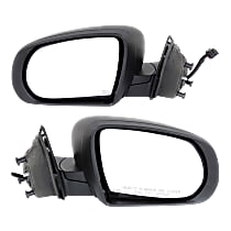Driver and Passenger Side Mirror, Power Adjust, Heated, Manual Folding, Textured Black, No Signal Light, No Memory, No Puddle Light, No Auto-Dimming, No Blind Spot Feature