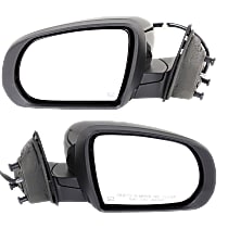 Driver and Passenger Side Mirror, Power Adjust, Heated, Paintable, Manual Folding, In-housing Signal Light, No Blind Spot Feature, With Memory, With Puddle Light, No Auto-Dimming