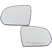 Driver and Passenger Side Mirror Glass, Non-Heated, No Blind Spot Feature, Includes (2) Mirror Glasses
