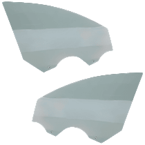 Front, Driver and Passenger Side Door Glasses, Green Tint, Replaces NAGS No. DD11850GTN, DD11851GTN