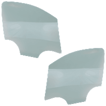 Front, Driver and Passenger Side Door Glasses, Green Tint, Replaces NAGS No. DD12121GTN, DD12122GTN
