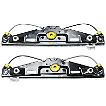 Rear, Driver and Passenger Side Power Window Regulator, Without Motor