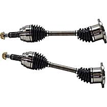 Front, Driver and Passenger Side Axle Assembly, Four Wheel Drive, Supplied with Standard Neoprene Outboard Boot, New, 4WD