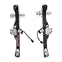Rear, Driver and Passenger Side Window Regulators, Power, With Motor