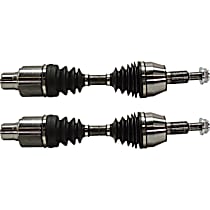 Front, Driver and Passenger Side Axle Assembly, Four Wheel Drive, Supplied with Standard Neoprene Outboard Boot, New, 4WD, 4.7L 8Cyl