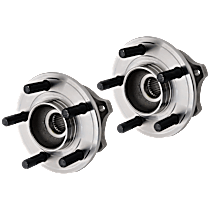 Rear, Driver and Passenger Side Wheel Hub, 5 Lugs, With Bearing