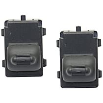 Rear, Driver and Passenger Side Window Switch, Black, 1 Button