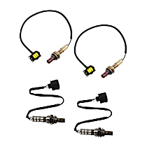 Before and After Catalytic Converter Oxygen Sensor, FI, Naturally Aspirated, FLEX, B1S2; B2S2, Set of 4, 4-wire, 3.6L 6Cyl