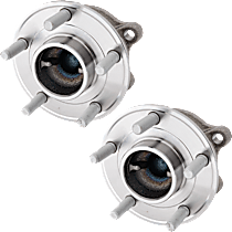 Rear, Driver and Passenger Side Wheel Hubs, With Bearing, With Sensor, For Models With Parking Assist