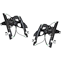 Front, Driver and Passenger Side Power Window Regulator, With Motor, For Models With 8-Pin Plug