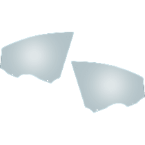 Front, Driver and Passenger Side Door Glass, Green Tint, DD11965GTN, DD11966GTN