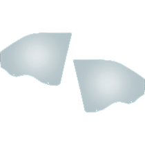 Front, Driver and Passenger Side Door Glass, Green Tint, DD12888GTN, DD12889GTN