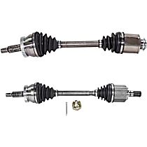 Front, Driver and Passenger Side Axle Assembly, New, 2.4L 4Cyl Automatic, Transaxle