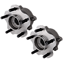 Rear, Driver and Passenger Side Wheel Hub, 5 Lugs, With Bearing