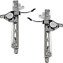 Rear, Driver and Passenger Side Window Regulators, Power, With Motor