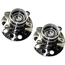 Rear, Driver and Passenger Side Wheel Hub, FWD, 5 Lugs, With Bearing