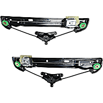 Rear, Driver and Passenger Side Power Window Regulator, Without Motor