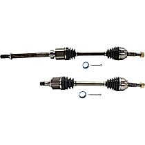 Front, Driver and Passenger Side Axle Assembly, New, 2.5L 4Cyl Automatic CVT, Transaxle