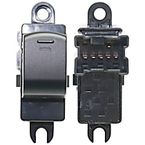 Rear, Driver and Passenger Side Window Switch, Black