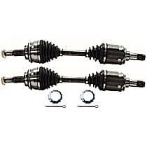 Front, Driver and Passenger Side Axle Assembly, With Standard Neoprene Outboard Boot, New
