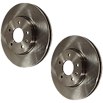 Front and Rear Brake Disc, Plain Surface, Vented, 5 Lugs, 295.91 mm