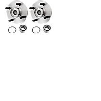 Front, Driver and Passenger Side Wheel Hub, 4 Lugs, With Bearing