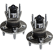 Rear, Driver and Passenger Side Wheel Hub, 4-Wheel ABS, with 5 Stud Hub, 5 Lugs, With Bearing, With Sensor
