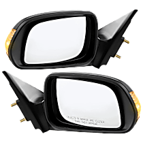Driver and Passenger Side, Mirrors, Power, Non-Heated, Non-Folding, Paintable, In-housing Signal Light, No Memory, No Puddle Light, No Auto-Dimming, No Blind Spot Feature