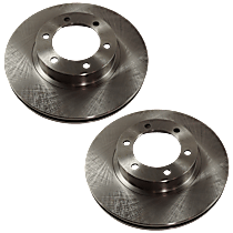 Front Brake Disc, Plain Surface, Vented, 6 Lugs, 338.07 mm, 4.7L 8Cyl