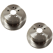Rear Brake Disc, Plain Surface, Solid, 5 Lugs, 288.04 mm, Base, 3.3L 6Cyl