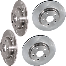 Front and Rear Brake Disc, Plain Surface, 5 Lugs, 2.5L 4Cyl