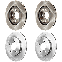 Front and Rear Brake Disc, Plain Surface, 5 Lugs