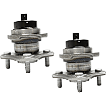 Front, Driver and Passenger Side Wheel Hub,  Manual Transmission, FWD, 5 Lugs, With Bearing