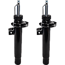 Front, Driver and Passenger Side Bare Struts, Sedan, Except Adaptive Control Suspension