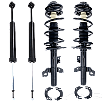 Front and Rear, Driver and Passenger Side Shock and Fully Loaded Struts, Front Wheel Drive